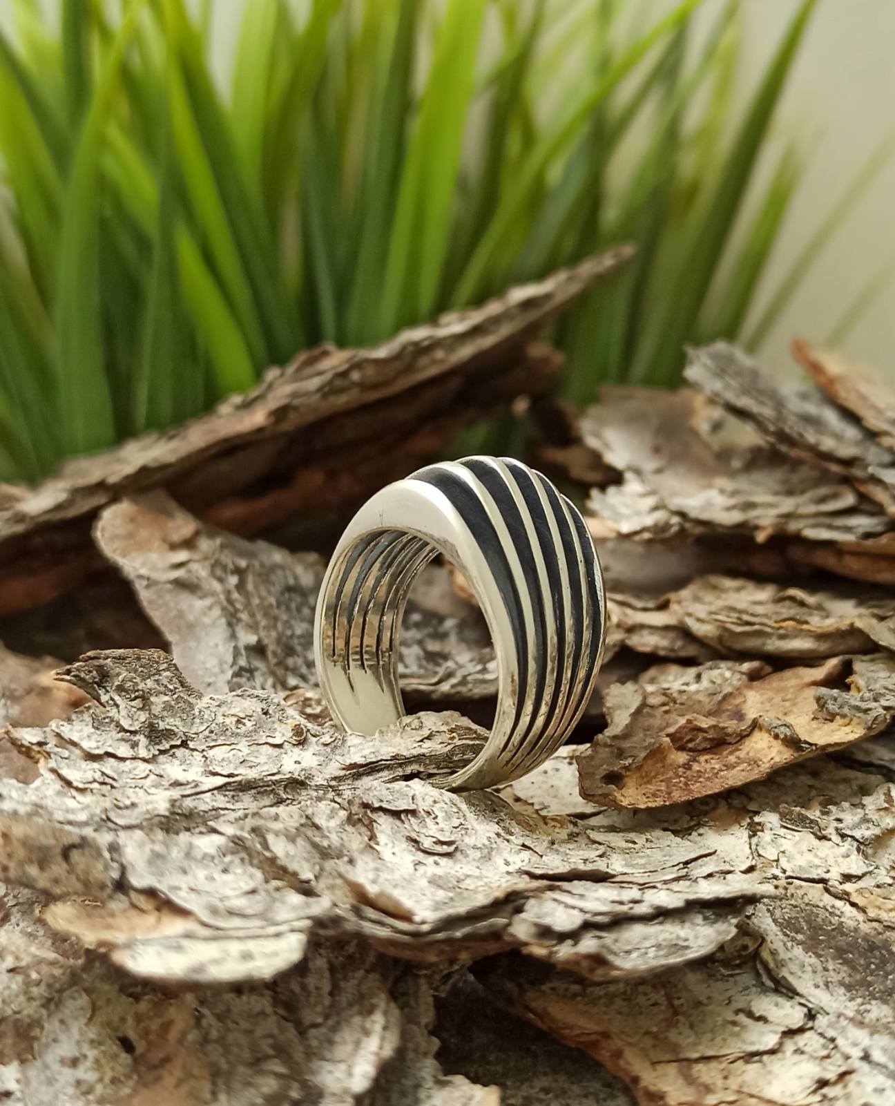Сребърен пръстен „Линиите на Николас“ 06R