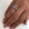 Сребърен пръстен с розов цирконий 1264R