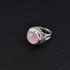 Дамски сребърен пръстен с розов кварц 1182RK