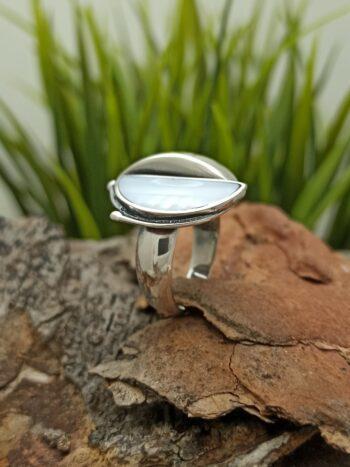 Дамски сребърен пръстен със седеф 1286R