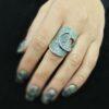 Масивен сребърен пръстен по дължината на пръста Комплет с медальон от сребро от фабрика Николас
