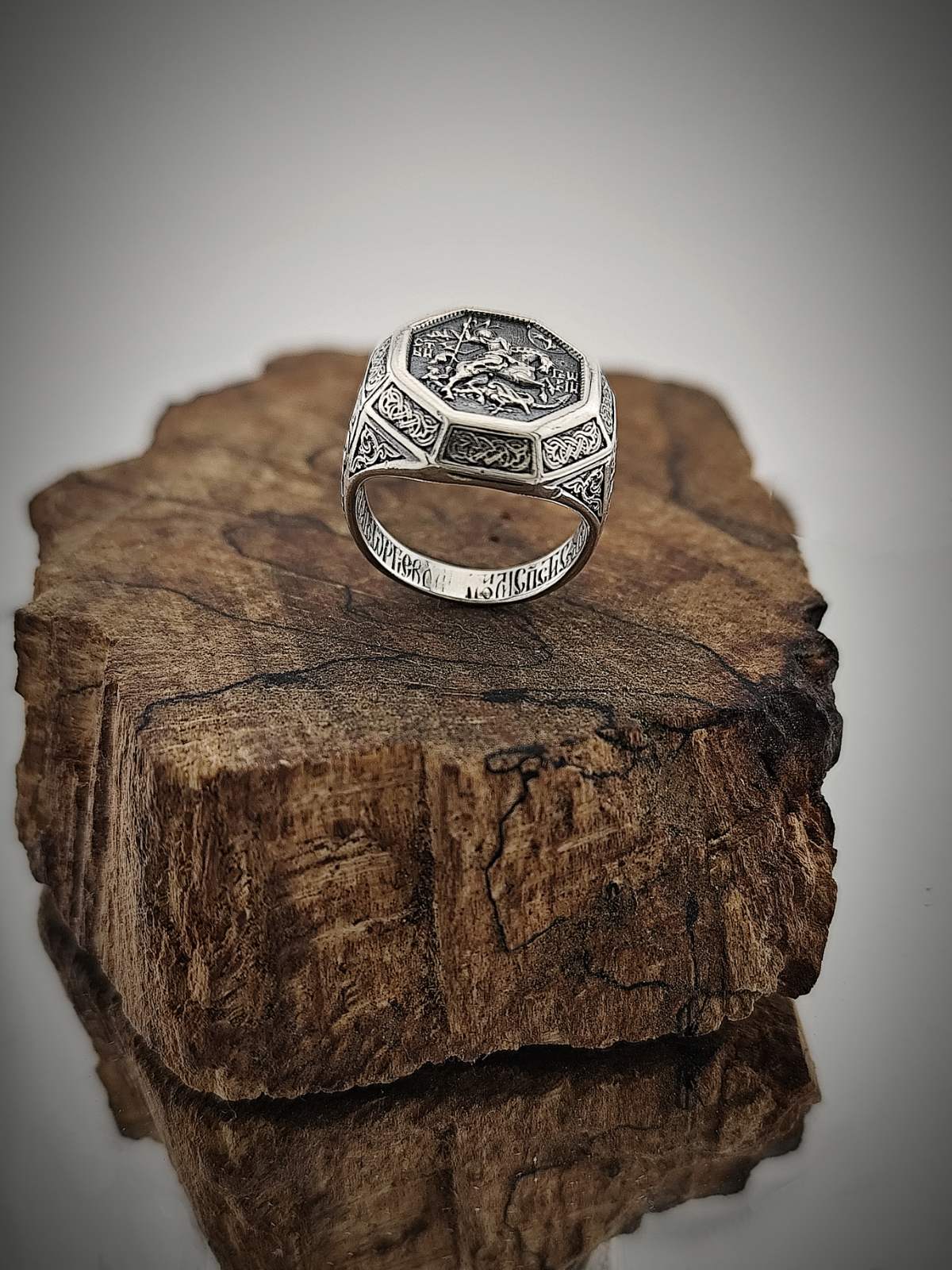 Сребърен пръстен "Свети Георги" 1408R