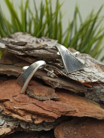 Дамски сребърни обеци „Цар на Гората“