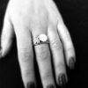 Дамски сребърен пръстен с бял седеф 960RB