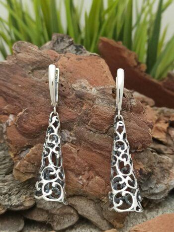 Дамски сребърни обеци 