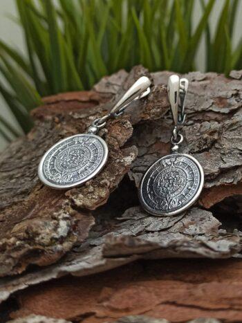 Обеци с Вечният календар на маите