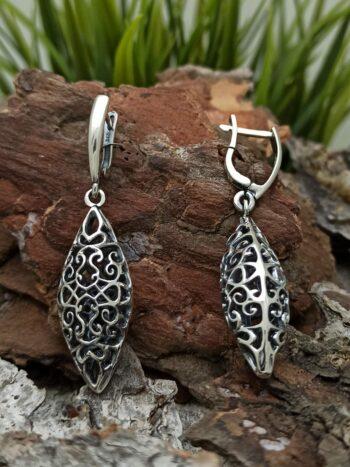 Дамски сребърни обеци 1212E