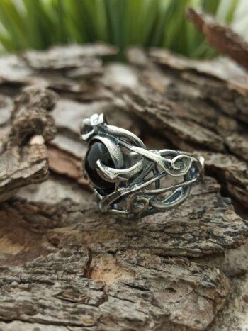 Сребърен пръстен с оникс 1205RO