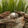 Дамски сребърен пръстен с перла и бял циркон 1379R от фабрика за бижутерия Студио Николас