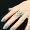 Дамски сребърен пръстен с речна перла Клематис 991R