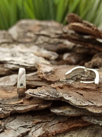 Дамски сребърни обеци тип халки 030E