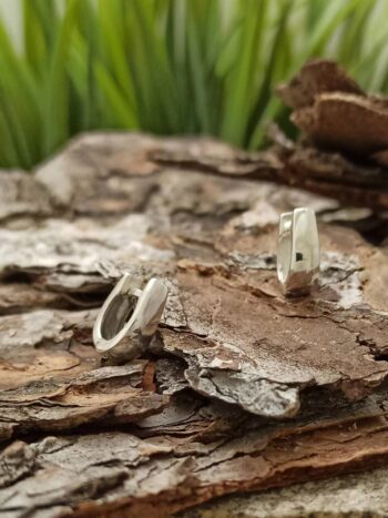 Дамски сребърни обеци тип халки 030E