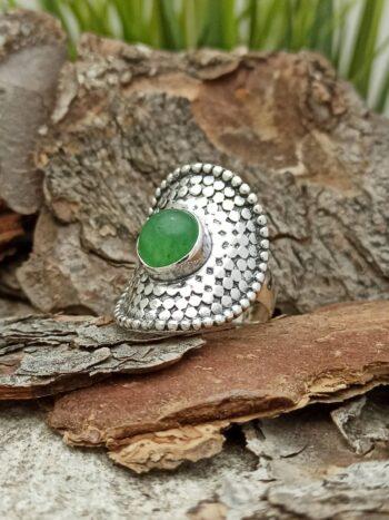 Елегантен сребърен пръстен с авантюрин 1393RA