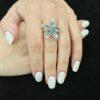 Масивен дамски сребърен пръстен „ЖАСМИН“