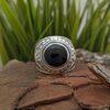 Мъжки сребърен пръстен с черен емайл 955R студио николас