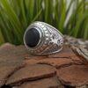 Мъжки сребърен пръстен с черен емайл 955R студио николас