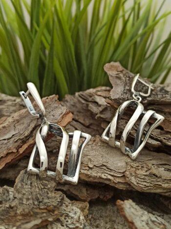 Дамски сребърни обеци 