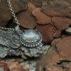 Сребърен медальон с планински кристал 1247MK