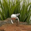 Дамски сребърен пръстен с перла, бижу от сребро речни перли 1355RP Aрт бижу на  фабрика за сребърни изделия Студио Николас