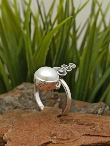 Сребърен пръстен с речни перли 1354RP