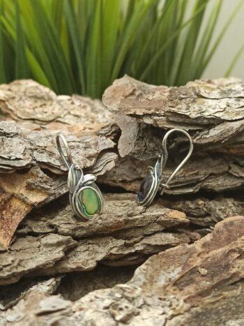 Сребърни обеци с кралски седеф 1019E