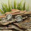 Дамски сребърни обеци с планински кристал и циркони 1094E Николас