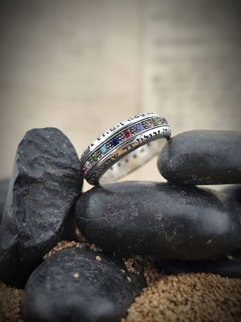 Kabbalah* сребърен пръстен с камъни “Hoshen”