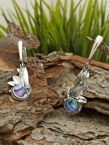 Сребърни обеци със седеф 961E