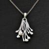 Дамски сребърен медальон с перла “Клематис”