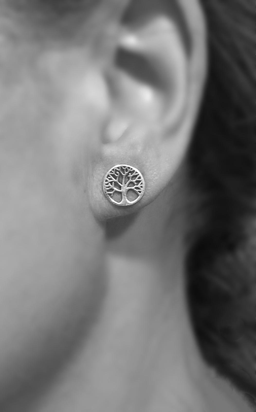 Обеци от сребро „Дървото на живота"