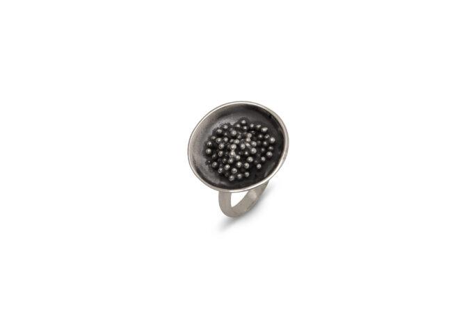 Дамски сребърен пръстен модел 1316R на Студио Николас, комплект бижута от сребро 925 проба – обеци, медальон и пръстен-2