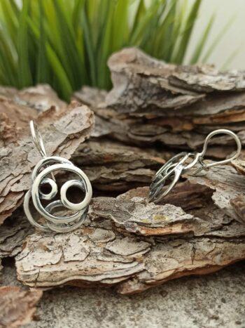 Дамски сребърни обеци 