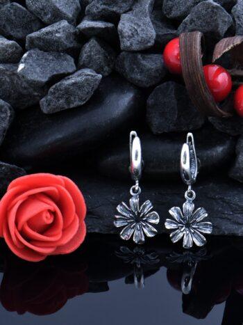 Малки обеци с цветя 1163E