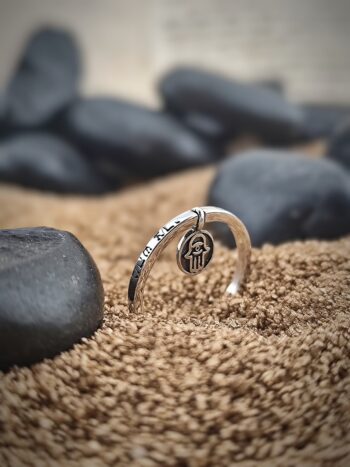 KABBALAH сребърен пръстен “ХАМСА“