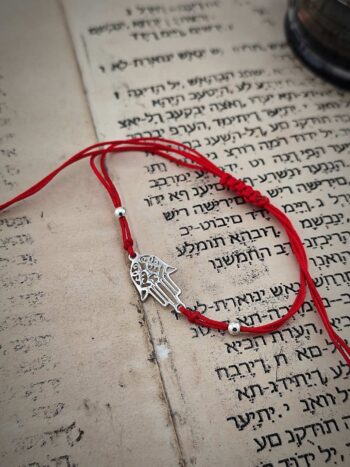 Плетена гривна с Ръката на Фатима