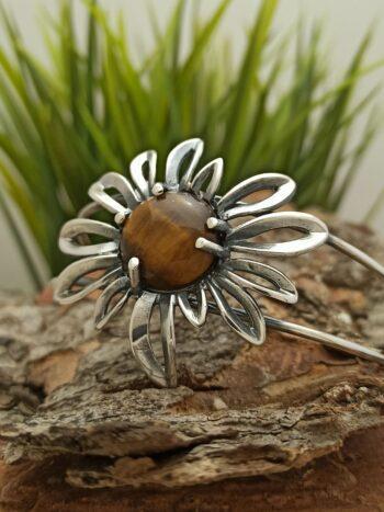 Сребърна гривна с тигрово око 887B