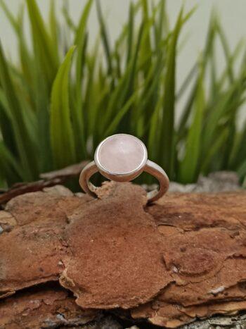 Сребърен пръстен с розов кварц 1441RC