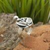 Дамски сребърен пръстен с цветя. Ръчно изработен пръстен от сребро - Студио Николас