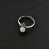Дамски сребърен пръстен с бял седеф 1021R