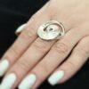 Ръчно изработен Дамски сребърен пръстен 560R авторски модел на Студио Николас