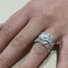 Дамски сребърен пръстен "Божури"