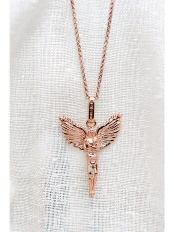 Rosegold сребърен медальон ANGEL C@LLER
