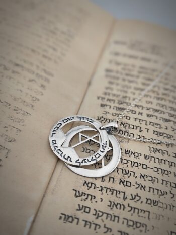 Кабалистичен сребърен амулет АНГЕЛСКАТА ПРОТЕКЦИЯ