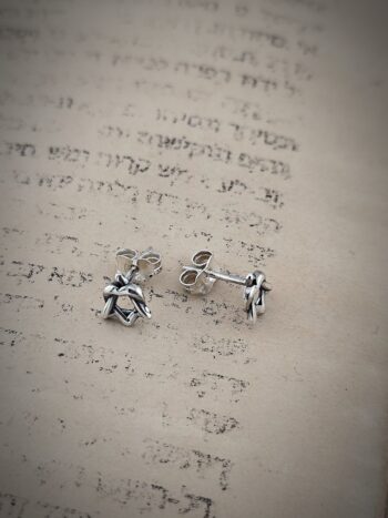 Кабала обеци “МАГЕН ДАВИД” със сърце