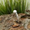 Ажурен сребърен пръстен с перла