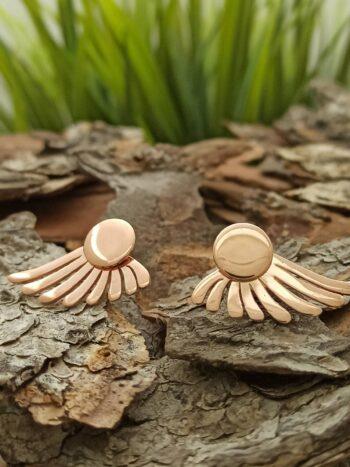 Rosegold сребърни обеци 