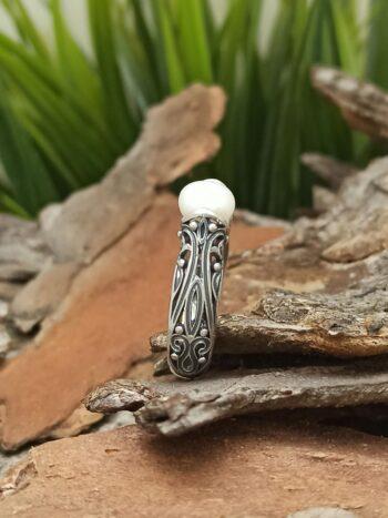 Сребърен пръстен с ажурени отвори