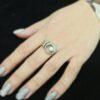 Дамски сребърен пръстен с перла 1169R произведен във фабрика за сребърни накити Студио Николас 6