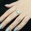 Дамски сребърен пръстен с речна перла, нежен модел 1336R от Студио Николас
