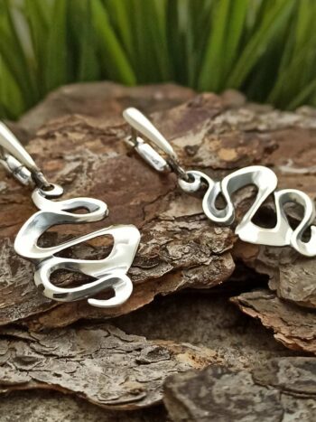 Дамски сребърни обеци 